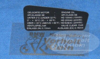 Hinweisschild RT rechts Ölssorte