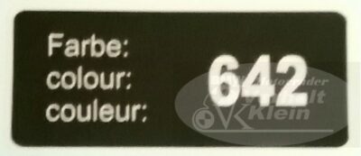 BMW Aufkleber Aufkleber Farbcode 642