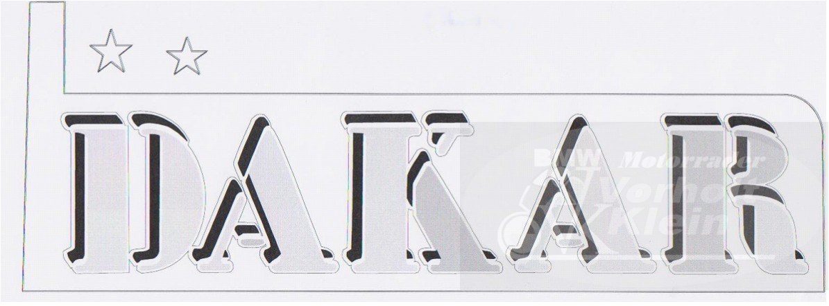 Aufkleber Dakar passend links oder rechts 1 Aufkleber Dakar passend links oder rechts 2303882 BMW R80GS bis R100GS PD 1990 Aufkleber Dakar passend links oder rechts
