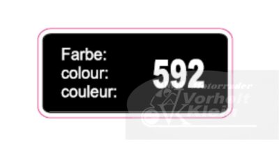 BMW R80G/S R65G/S bis R80ST Aufkleber Farbcode 592