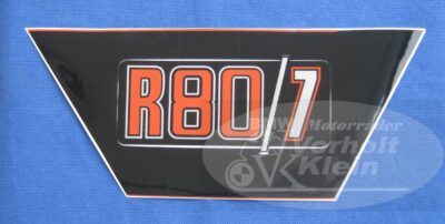 BMW R 60/7 - R 100 RT Bj. 1976 - 1979 Aufkleber Siebdruck 80/7, rot/silber