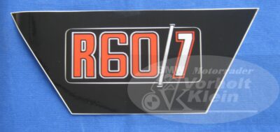 BMW R 60/7 - R 100 RT Bj. 1976 - 1979 Aufkleber Siebdruck 60/7, rot/silber