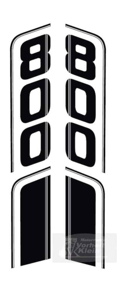 BMW R80GS bis R100GS PD 1990 Dekorsatz  L+R schwarz 800 cc