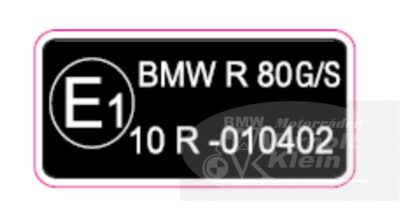 BMW R80G/S R65G/S bis R80ST Aufkleber R 80 G/S