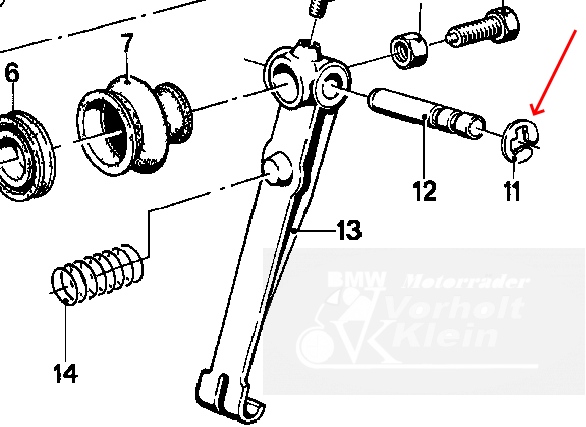 Kupplungshebel 4 Gang Getriebe 2 Kupplungshebel 4 Gang Getriebe 1230104 BMW R50/5 - R75/5 Kupplungshebel 4 Gang Getriebe