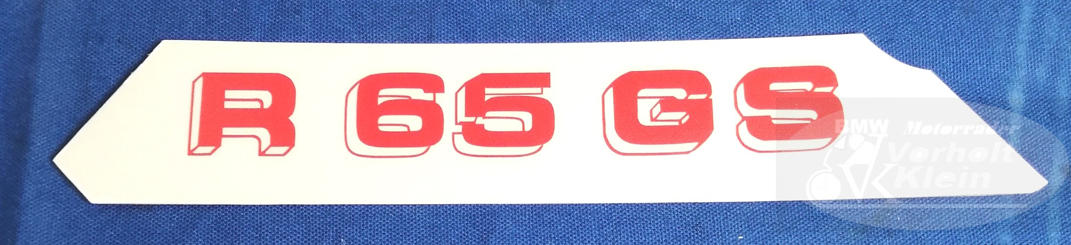 R 65 GS Aufkleber rechts rot/weiß – BMW GS Modelle Aufkleber Ersatzteil