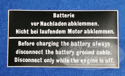 Shop 3 Shop Hinweisschild Batterie – BMW Motorrad Ersatzteil