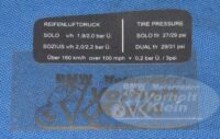 Hinweisschild RS links bis 1978 Reifendruck
