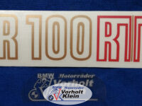 R 100 RT Aufkleber in gold / rot