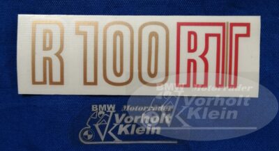 R 100 RT Aufkleber in gold / rot