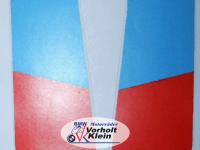 Aufkleber rot/blau  Paar