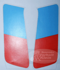 Aufkleber rot/blau  Paar