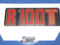 Aufkleber Siebdruck R 100 T, rot/gold
