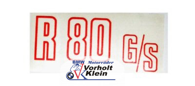 Aufkleber rot G/S bis 9/86