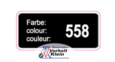 Aufkleber Farbcode 558