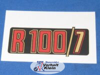 Aufkleber Siebdruck R 100/7 in rot gold