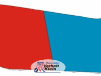 Zieraufkleber rot /blau rechts