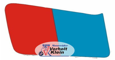 Zieraufkleber rot /blau rechts