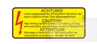 Hinweisschild Achtung bis Bj. 90