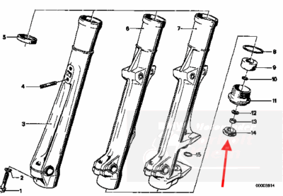 Kappe Gabel unten